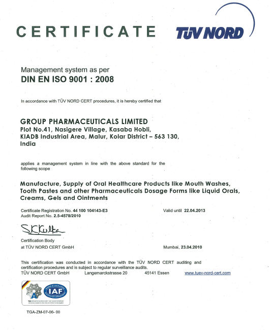 iso certificate